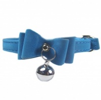 Caribbean Velvet Bow Bell Cat Collar